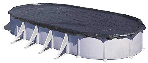 Gre CIPROV731P - Cubierta de Invierno Premium para Piscinas Ovaladas de 730x375 cm, 180 g/m2, Cobertor de Piscina para Proteger el Agua de la Piscina