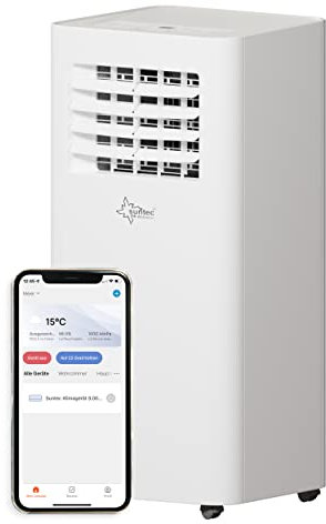 SUNTEC Climatiseur Mobile CoolFixx 2.6 Eco R290 - Climatiseur Portable, Déshumidificateur, Ventilateur, Minuterie programmable, Télécommande, 9000 BTU/h, 2.6 KW