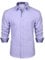HISDERN Herren Lila Hemden Inner Contrast Floral Langarm Casual Formal Classic Button-Down-Kragen Business-Hemd