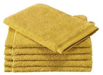 De Witte Lietaer Contessa Gants de Toilette, Cotton, Ochre, 6gants