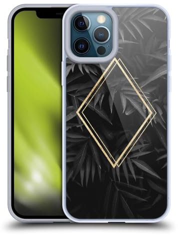 Head Case Designs Offiziell Offizielle LebensArt Diamanten und Gold Eleganz in Schwarz Soft Gel Handyhülle Hülle kompatibel mit Apple iPhone 12 Pro Max