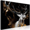 murando - Akustikbild Hirsch 120x80 cm 1 tlg Bilder Akustikschaum Schallschutz Kunst Akustikpaneele Wandpaneele Schalldämmung Schallabsorber Design Abstrakte Tier Wald Natur Flamme g-C-0329-b-a