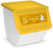 Acan Contenedor con ruedas apilable, plástico, organizador de basura, caja de almacenamiento de residuos, reciclaje (Plástico, 36 litros, 36 x 38,5 x 38 cm)