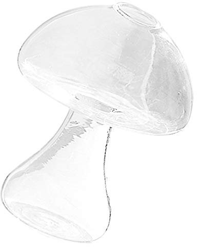 Milisten 1stück Mushroom Shaped Glass Vase Transparent Hydroponics Pflanztopf Kreatives Deko-Element Für Zuhause Und Büro Für Blumen Und Grüne Pflanzen Witziges Design Für Moderne