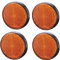 AGRISHOP 4Piezas Catadioptrico Moto Homologado E4 Redondo Amarillo Naranja Pegado Adhesivo,Catadrioptico Caravana Φ60mm,Reflectante Reflectores para Bicicleta Coche Remolque (Redondo-Amarillo-4Piezas)