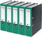 VON Leitz 5er Pack Ordner A4, 100 % Recyclingkarton, 80 mm Rückenbreite, Für 600 Blatt, Marmoriert, Blauer Engel & FSC-zertifiziert, Für Schule, Studium & Haushalt, Grün, 10531055
