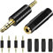 Xiatiaosann Stereo Audio 3,5mm Klinke Stecker Kupplung AUX Adapter, 5 Stück 3,5mm Klinke auf 3,5mm Klinke, 5 Stück 3,5mm Stecker zu 3,5mm Stecker, für Lautsprecher, Stereokabel, Kopfhörer