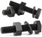 BOUACOUA Plastica Viti Bulloni e Dadi Set con Bulloni Esagonali Dadi Esagonali Rondelle Piatte Assortimento Kit in Nylon Nero M6x30mm (20 Pezzi)