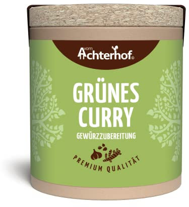 Grünes Curry Gewürzzubereitung 45g | Klassiker der asiatischen Küche | ideal für Grünes Thai Curry | vom Achterhof