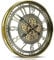 DORBOKER Wanduhr Groß mit Beweglichen Zahnrädern Moderne Industrial Steampunk XXL Vintage Retro Antike Metall Uhr für Küche Wohnzimmer Zuhause Bar Schule(53.5cm, Bronze Gold Arabische Ziffern)