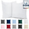 Kissenbezug 50x50 Baumwolle Renforcé (2er-Set) - Weiss - Dicht gewebt mit 57 Fäden/cm² - Kissenhülle 50x50 cm - Oeko Tex Zertifiziert - Dreamzie