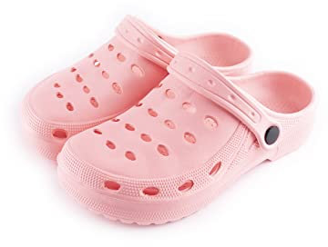 R-ISLAND Clogs Classic,Zoccoli da donna,EVA,Impermeabile,Zoccoli per lavoro,sanità,Cucina,Piscina,Spiaggia..ecc, rosa, 36 EU