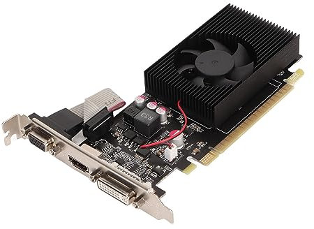 Cuifati GT730 4GB GDDR3 128bit Carte Graphique 650/5000MHz GPU avec Ventilateur Carte Graphique Profil Bas Carte Vidéo 4K pour PC Capture Vidéo Hdmi (GT730 4 Go GDDR3)