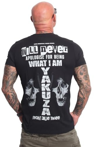 Yakuza Herren Apologise T-Shirt, Schwarz, M