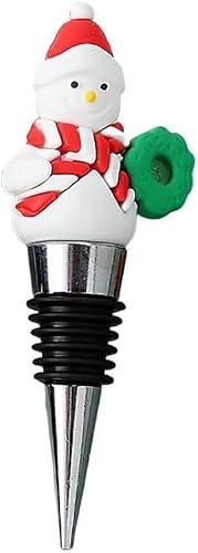 Enteek Santa Bottle Stoppers, Christmas Theme Wine Bottle Stoppers | Quality design for Wine bottle Closer stopper.