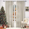 WOLTU Gardine, Schiebegardine für Wohnzimmer Schlafzimmer, mit Kräuselband, Leinenoptik, Halbtransparent Voile modern, 135 x 225 cm, Sand