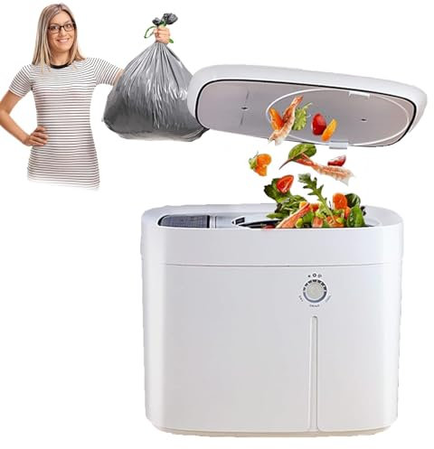 Composteur électrique de déchets Alimentaires, broyeur de déchets de Cuisine 380 W avec capacité de 12 士 2r/Min 3,3 l, Traitement du Plastique biodégradable, Filtre à Charbon à décomposition