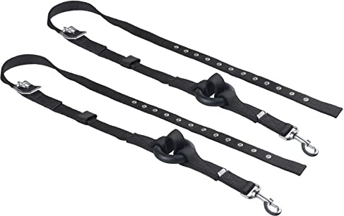 Start Elastischer Ausbinder für Pferde & Pony – mit Gummiringen, Edelstahl-Karabiner & verstellbar – ideal zum Longieren und Muskelnaufbau (Schwarz, Full (Warmblut))