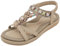 Vunavueya Zapatos Sandalias de Vestir de Tiras Mujer Informal Cómodas Chanclas Verano de Piel sin Cordones 01 Beige 39