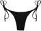 Generisch Damen String Bikini Hose Seitlich Gebunden Bademode Bikinishorts Schwimmhose Bauchweg Sexy Tie up Bikini Slip Unterteil Hotpants Schwimmshorts(Schwarz, S)