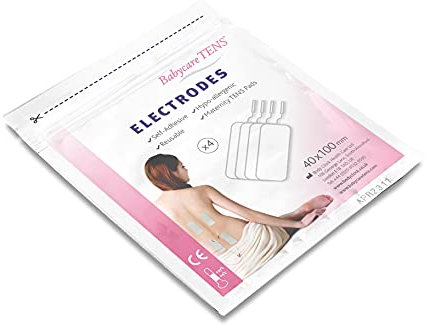 Babycare TENS Replacement TENS electrodes 40x100mm pk4 - Maternity/Labour TENS Large Pads