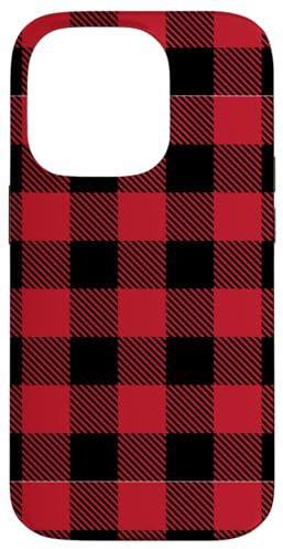 Hülle für iPhone 14 Pro Buffalo Plaid rot kariert