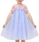 Sunny Fashion Vestito Bambina Viola Maglia Fiore Striscia Tulle Compleanno 10 Anni