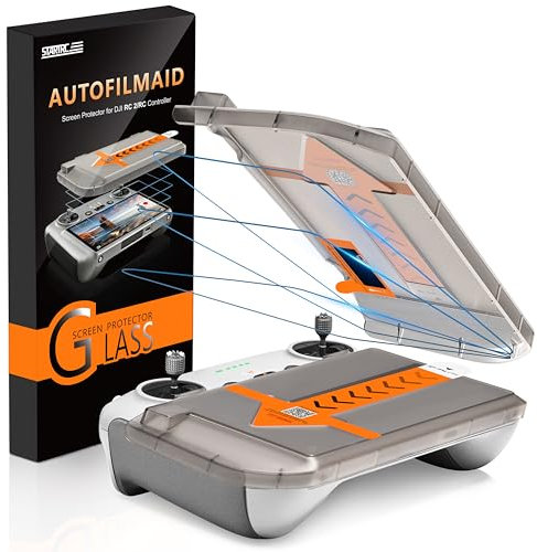 STARTRC Mini 4 Pro Displayschutzfolie für DJI RC/RC2 Displayschutz Controller mit Auto-Kalibrierungs-Kit,HD Gehärtetes Glas 9H Härte für DJI Mini 4 Pro/Mini 3 Pro/Mini 3/Mini Air 3S Zubehör (3 Stück)