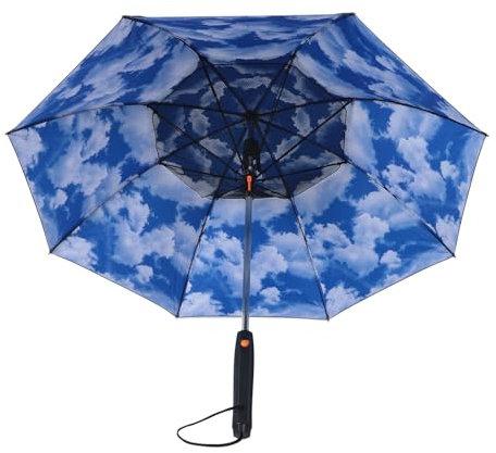 Gugxiom 3 in 1 Uv Blocking Umbrella with Fan - Umbrella with Fan and Mister, Sun Umbrella Uv Protect, USB Rechargeable Sun Umbrella Compatible with Aqua Fina Fiji Smartwater (Blue)