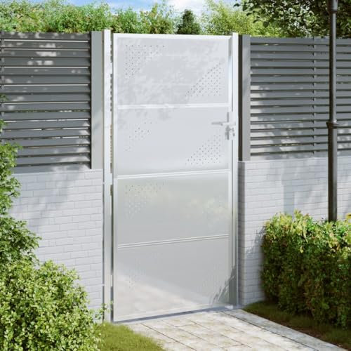 Gartentor, Gartentür,Gartentor 100x200 cm Edelstahl,376491