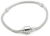 TALISMAN JEWELLERY Schlangenkette aus 925er Sterlingsilber, rhodiniert – Charm-Armband, kompatibel mit Pandora & Amore&Baci (19 cm)