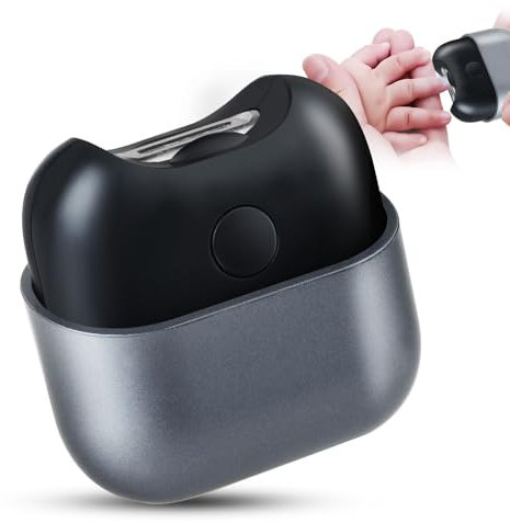 Coupe-ongles électrique avec lumière, coupe-ongles automatique rechargeable avec 2 vitesses et stockage de puces à ongles pour bébés, enfants, adultes, soignants et personnes âgées