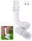 BKITC Prolunga Flessibile per Grondaia, Set di Prolunghe Rotonde per Tubo di Scarico da 80/100 mm, Set di Prolunghe per Tubo Pluviale, Estensione da 47 a 150 cm (Bianco, 1 Pezzo)