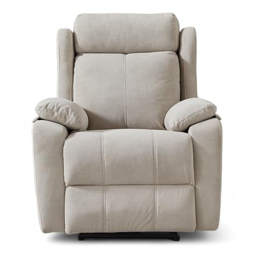 Genérico Sillon Relax Reclinable Electrico, Gravedad Cero | Desenfundable, Botonera Cromada con Puerto USB | Madera de Pino | Relax | Sillones Reclinables | Silla Sofa | Electrico Moderno | Beige