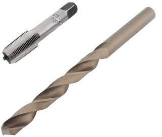 YINETTECH Jeu de Forets à Tarauder 1/8-27 NPT 8,3 Mm HSS en Acier Rapide pour Métal Plastique Bois Trous de Perçage 1/8 NPT