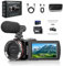 ZIMOCE Videocamera 4K 60FPS 64MP Camcorder, 21X Zoom Digitale Videocamera Digitale, schermo girevole a 270° da 3,0'' Vlog Camera per YouTube, Video Camera con scheda da 64 GB, Cavo HDMI, 2 Batterie