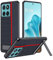FDHYFGDY Coque pour Motorola Edge 60/60 Fusion Coque de Protection avec Support,Étanche et Résistante aux Chocs,Support d'angle réglable,Rugged Fibre de Carbone Case