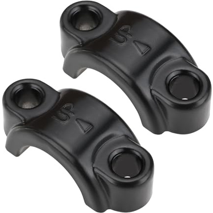 Create idea 2 Stück M6 Bremshebelklemme Aluminium Kupplungsgeberzylinder-Klemme Halterungsabdeckung Befestigungssitz Passend für 22 Mm Dirtbike-Elektrofahrradlenker Schwarz