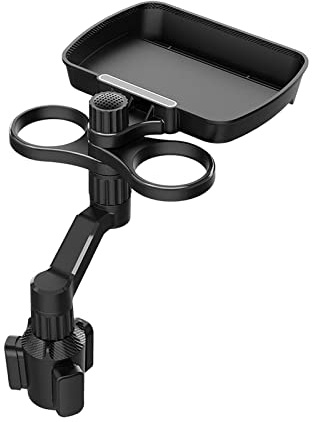Car Cup Holder Expander with Tray 360 Degrees Rotate Adjustable Phone Holder Style A