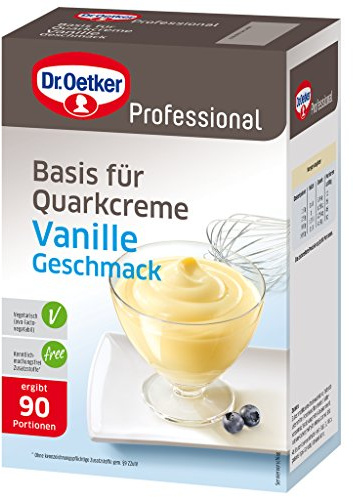 Dr. Oetker Professional Basis für Quarkcreme mit Vanille-Geschmack, Dessertpulver in 1 kg Packung