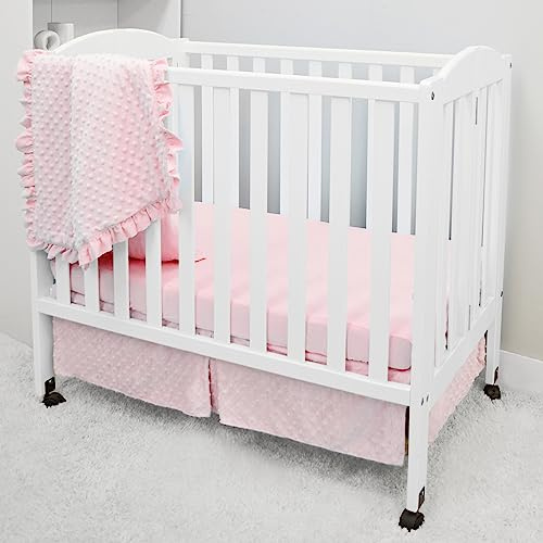 American Baby Company Bettwäsche-Set für Babybett, 3-teilig, weich, gepunktet, Pink