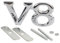 Kühlergrillemblem V8 Chrom