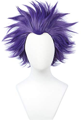 Linfairy kurze lila Halloween Kostüm Helden Perücken Cosplay Anime Haar Hochtemperaturfaser