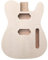 Yinfente E-Gitarrenkörper für Tele Gitarre (64 cm, Mahagoni-Ahornholz)