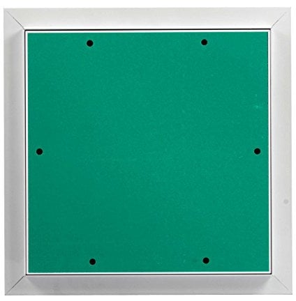 MW multi werkzeug Revisionsklappe 200 x 300 mm mit 12,5mm GK-Einlage imprägniert für Feuchtraum geeignet Aluminium-Rahmen weiß pulverbeschichtet 20 x 30 cm