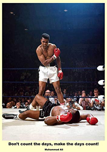 Poster Mohamed Ali Citation Couleur Motivation Wall Art