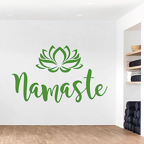 Namaste Wandtattoo Lotusblüte Meditation Yoga