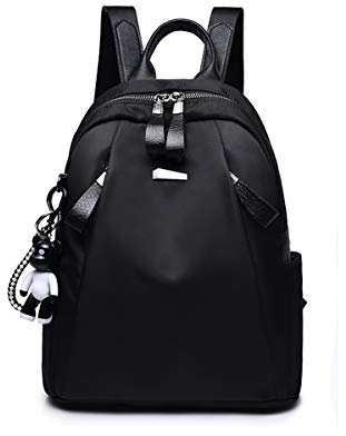 Eshow Mini Rucksack für Mädchen Und Damen rucksack klein leicht Daypack women backpack Lässig elegant schwarz zum Alltag Reise Schule Freizeit Einkaufen