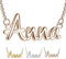 XiXi Collana Personalizzato Collana Donna Argento 925 Ciondolo con Nome Incisione Collana per Mamma Ragazza Regalo per Compleanno San Valentino (Oro rosa)