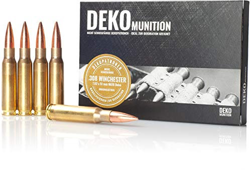 Deko Patronen NATO Munition | Kaliber 7,62 x 51 mm .308 Winchester | geeignet für Deko Waffen und zur Dekoration | Patronenhülsen aus Metall | legal nachweisfrei erhältlich (5)